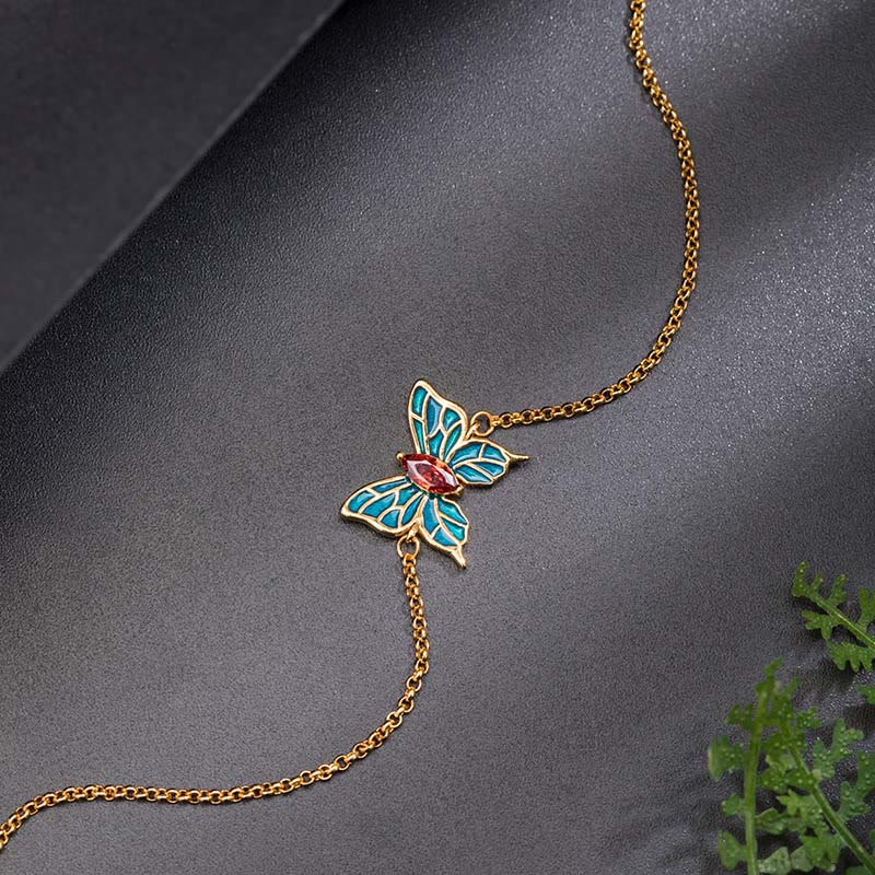 Sterling Silver Feng Shui Butterfly Love Bracelet