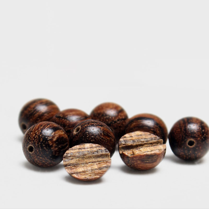 8mm Jade Sandalwood Mala Luck Abundance Bracelet