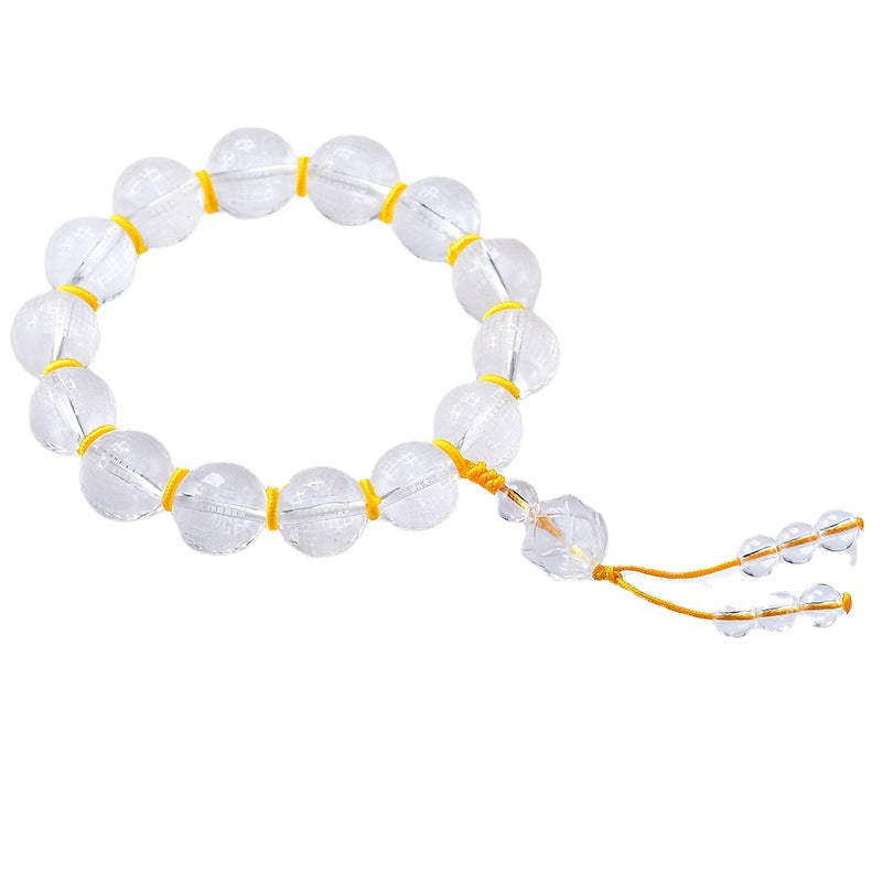 10mm Clear Quartz Bracelet for Meditation and Healing