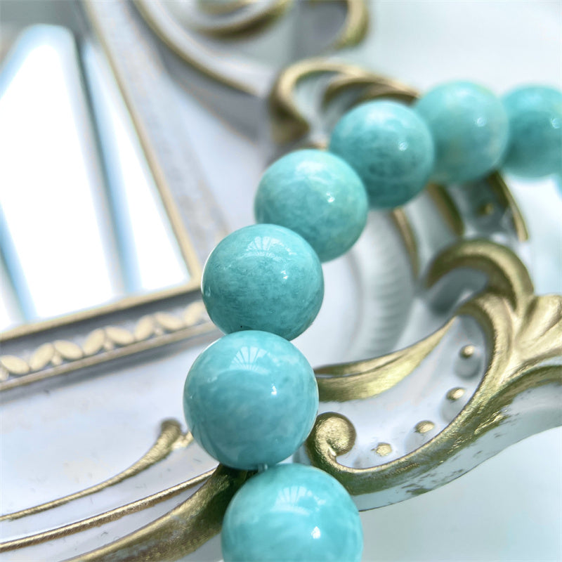 Natural Amazonite Healing Bracelet 9mm for Confidence