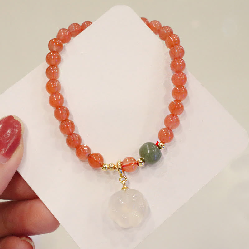 6mm Red Agate Confidence Bracelet for Calm & Self-Acceptance