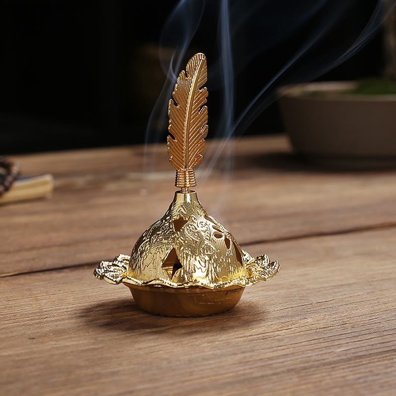 Gold Alloy Spiritual Meditation Incense Burner