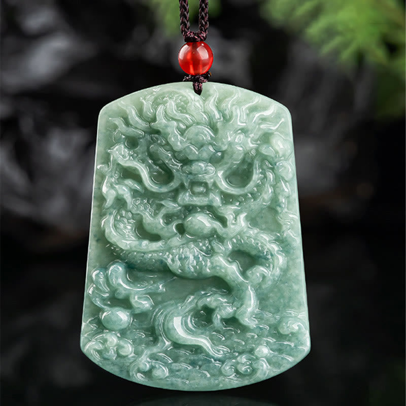 Jade Dragon Zodiac Necklace for Luck and Protection