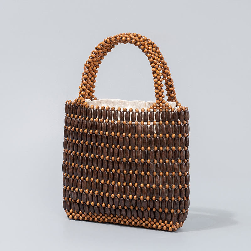 Hand-woven Wooden Beads Handbag - Bohemian Spiritual Bag
