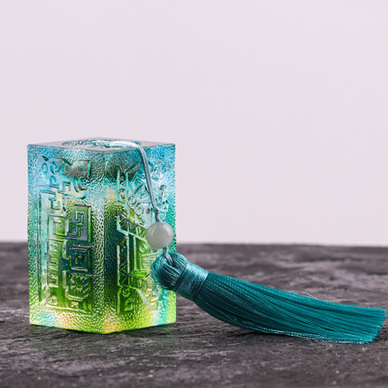 Liuli Feng Shui Crystal Art Piece for Zen Decor Balance