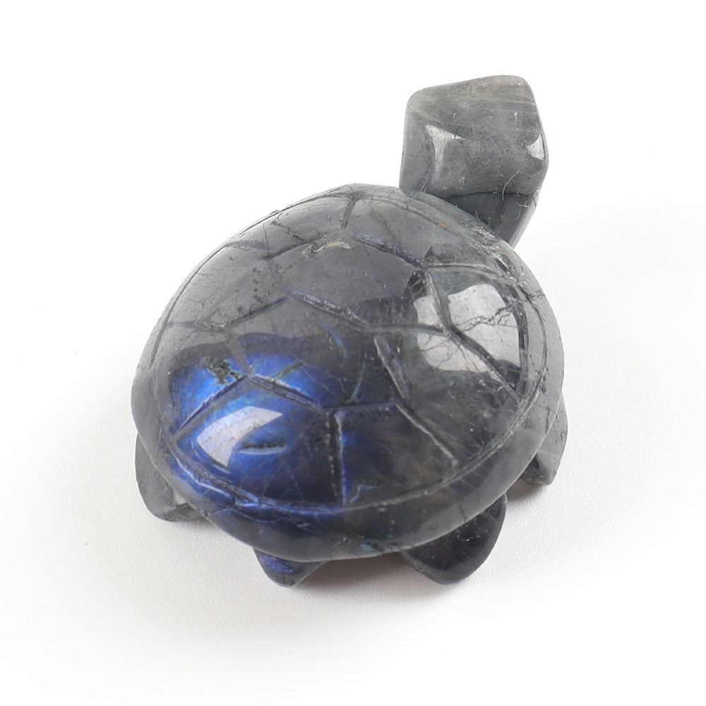 Labradorite Rainbow Turtle Crystal Carving 1.5in Statue