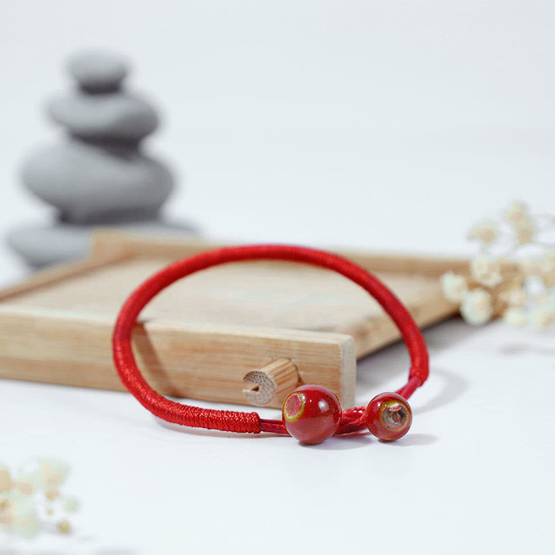 Adjustable FengShui Red String Bracelet for Luck & Protection