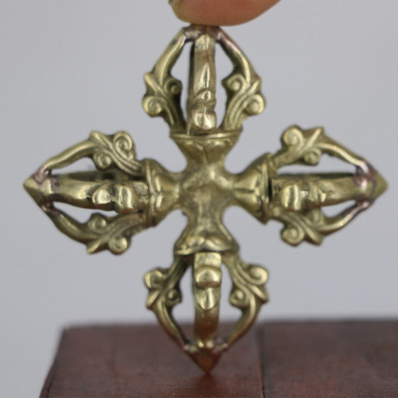 6.7cm Copper Double Dorje Vajra Spiritual Strength Ritual