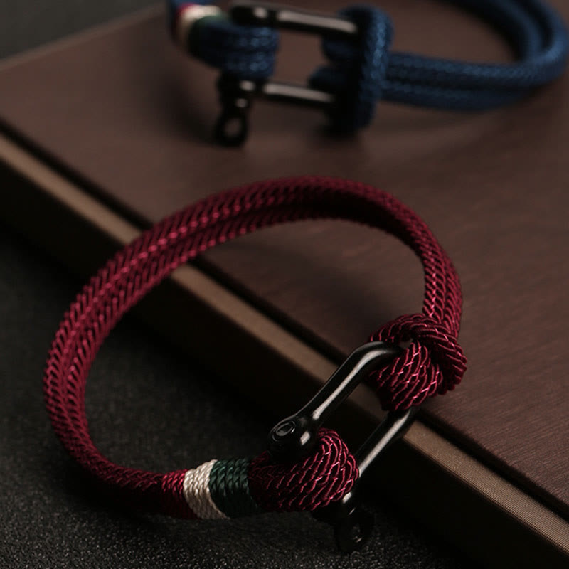 Red String Bracelet with Stainless Steel Buckle for Luck & Protection