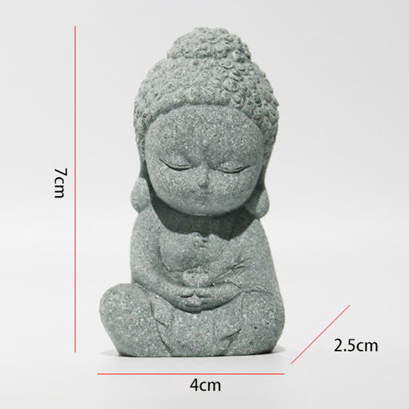 Sandstone Buddha Statue for Meditation and Compassion Home Décor