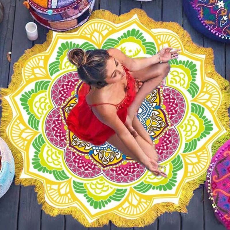 150x150cm Polyester Mandala Tapestry for Meditation & Decor