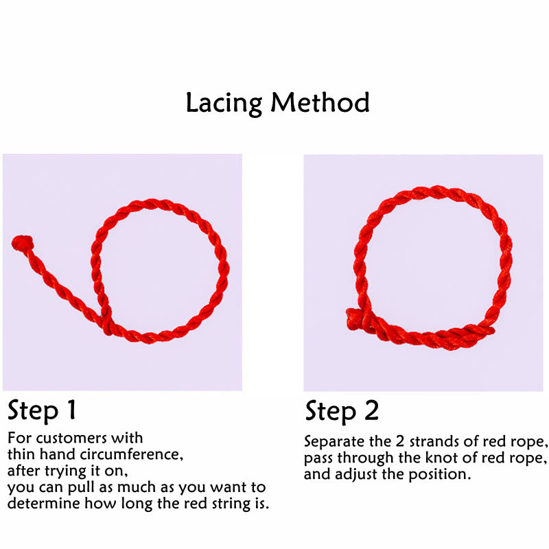 Handmade Red String Eight Thread Peace Knot Bracelet