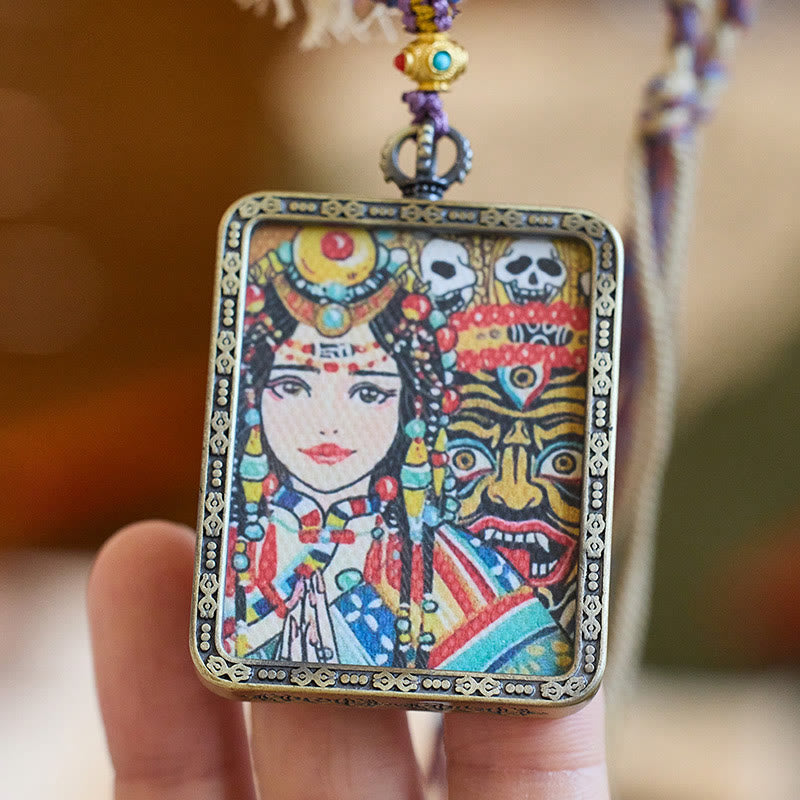Zakiram Goddess of Wealth Spiritual Necklace Pendant