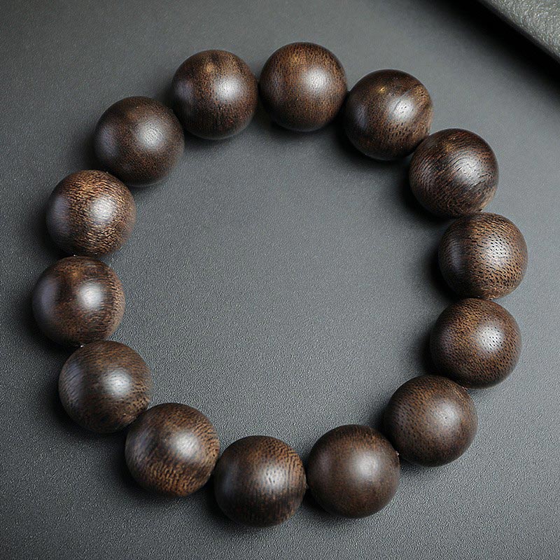 Agarwood 108 Wood Mala Beads Peace Strength Bracelet