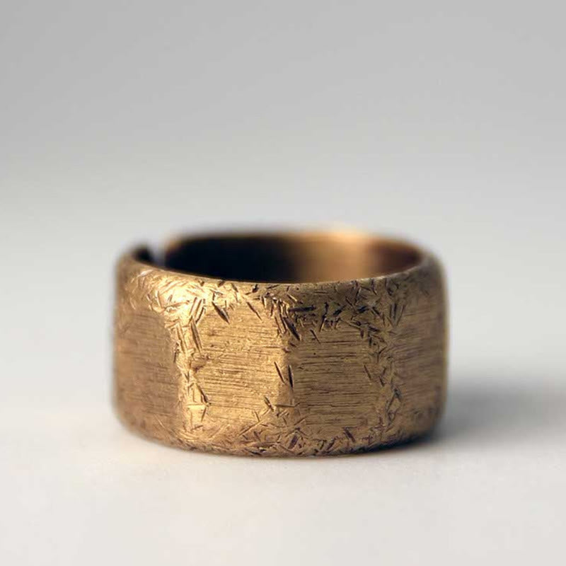 Adjustable Copper Brass Wealth Ring | Spiritual Healing & Luck