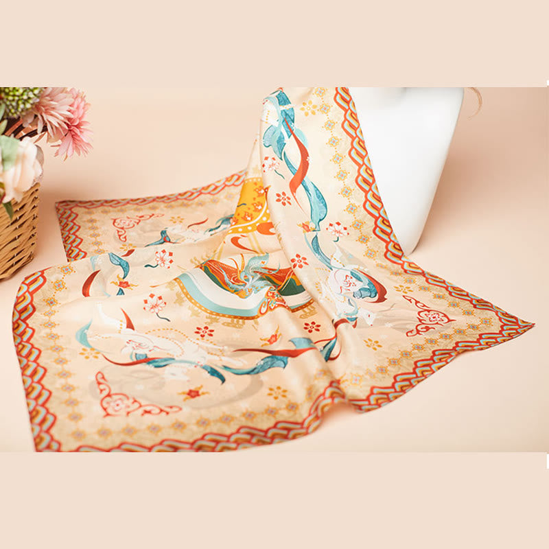 100% Mulberry Silk Scarf Inspired by Riyue Mountain | Tibetan Scarves