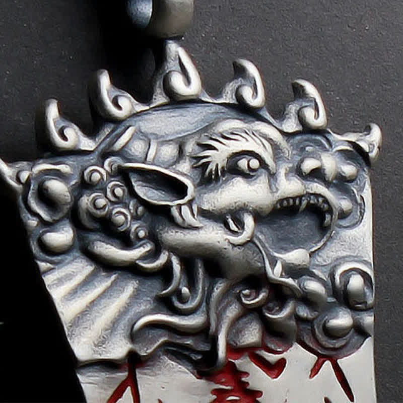 Unisex Feng Shui Pixiu Cinnabar Balance Necklace Pendant