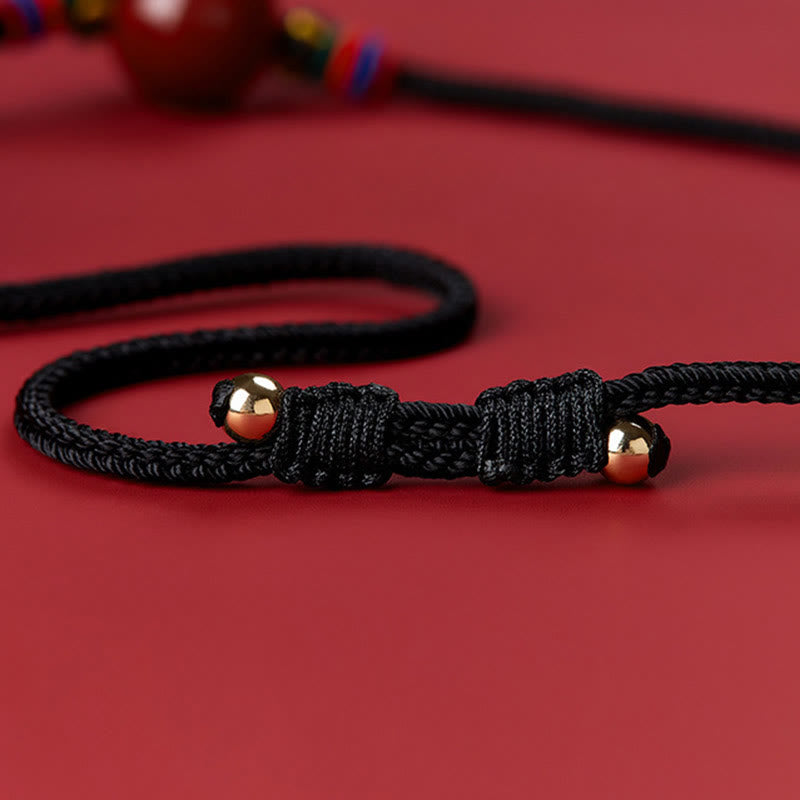 16mm Cinnabar Bead Blessing Pendant Necklace