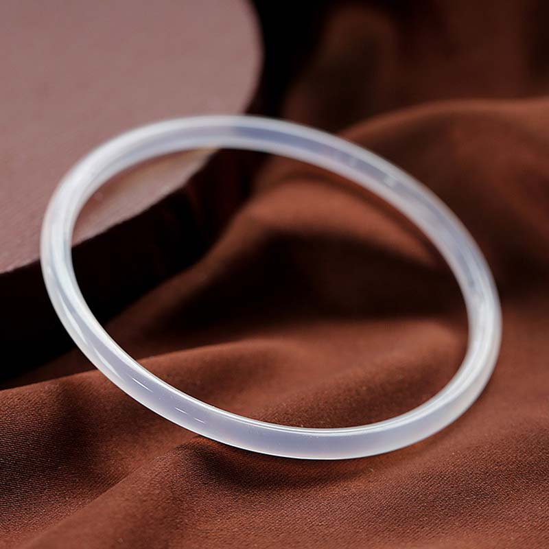 Cyan and White Jade Success Bracelet 58mm