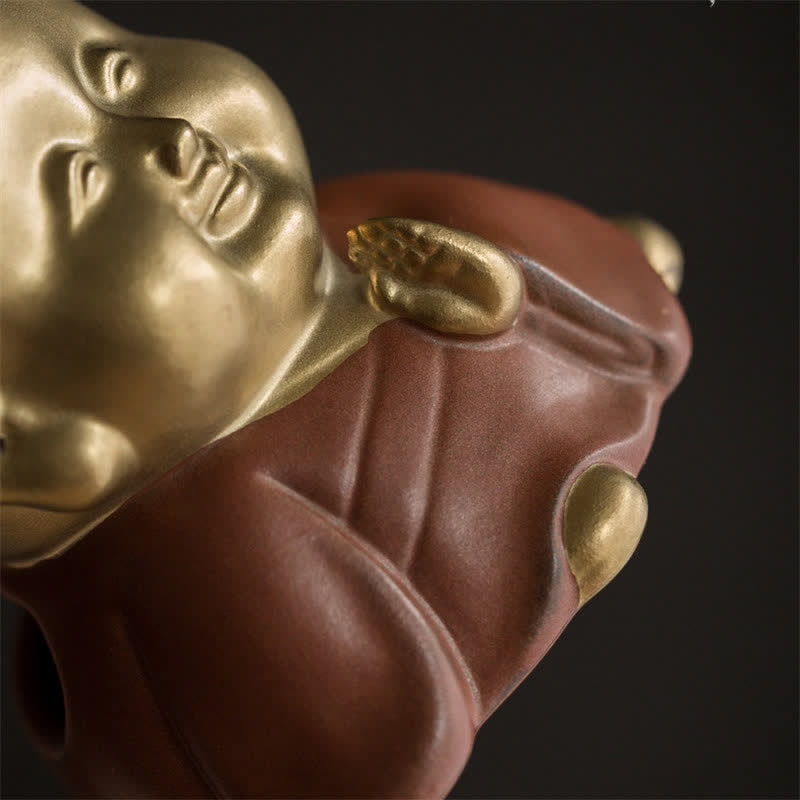 Little Buddha Ceramic Incense Burner for Healing & Meditation