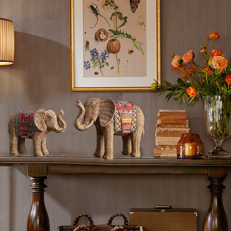 Elephant Resin Decoration for Wisdom & Wealth Home