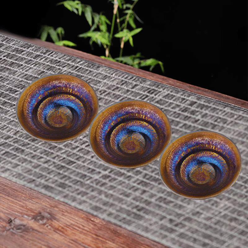 Colorful Milky Way Jian Zhan Ceramic Tea Cup 10.5cm