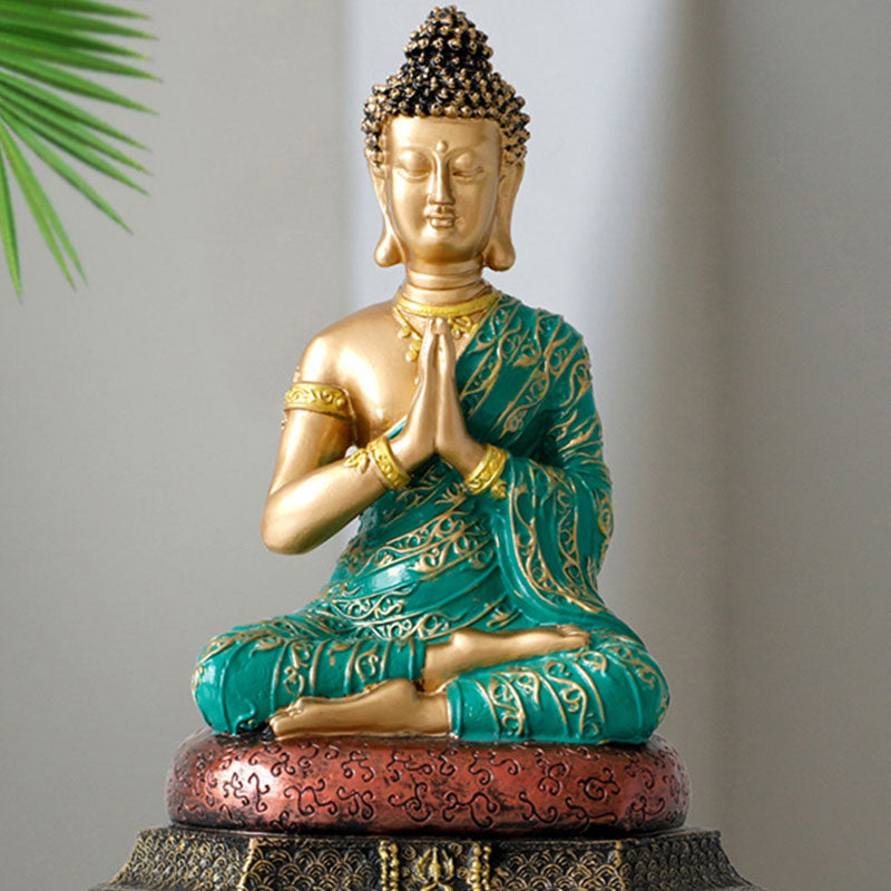 Buddha Compassion Resin Statue for Serenity and Luck