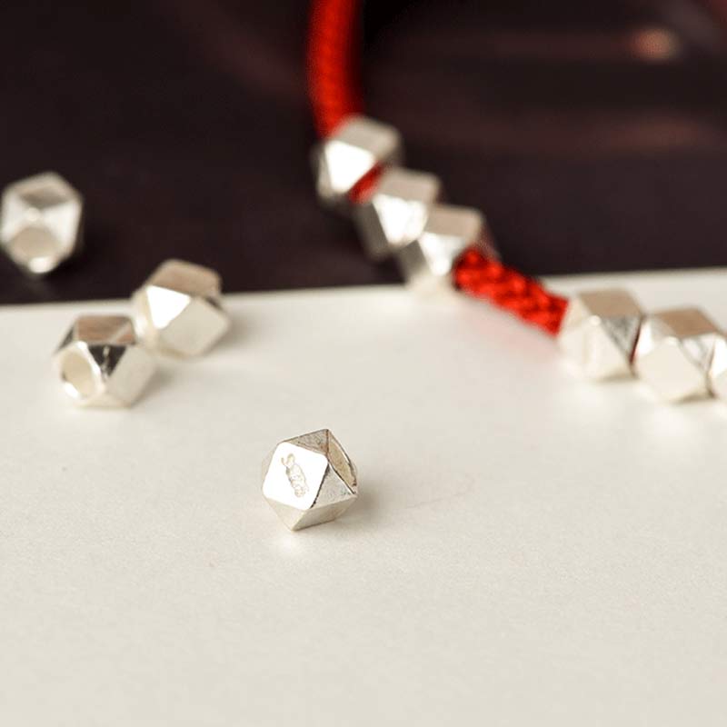 925 Sterling Silver Red String Braid Bracelet Anklet for Protection