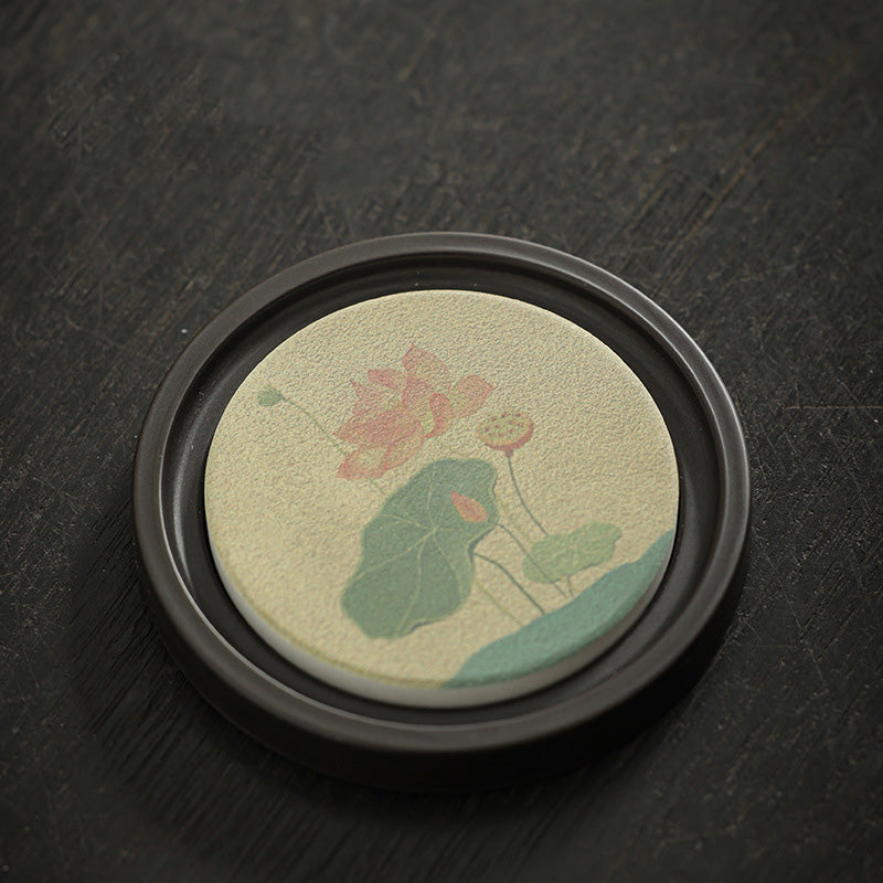 Ceramic Zen Tea Cup Mat 7.9cm | Natural Zen Decor