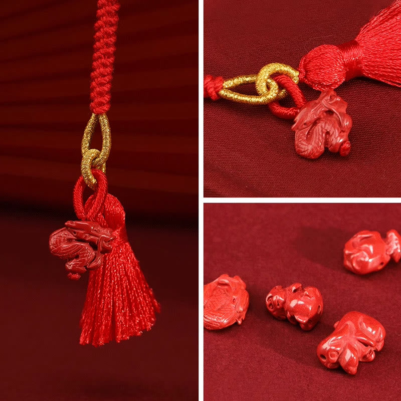 Cinnabar Dragon Protection Belly Chain Red String 2.5mm