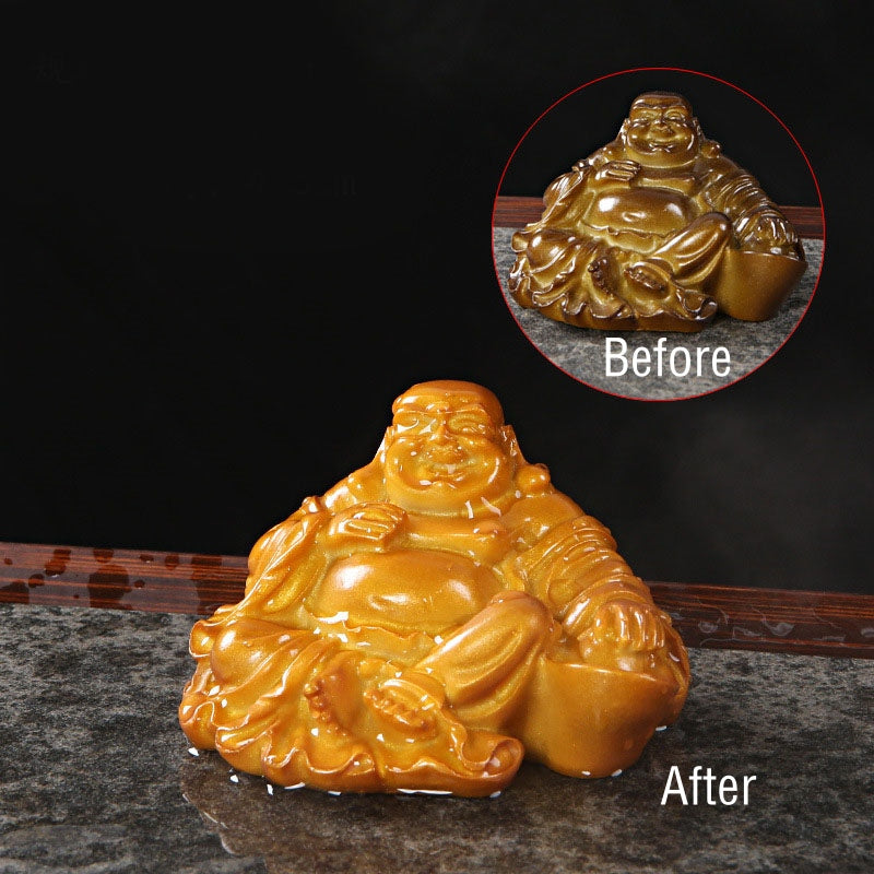 Color Changing Laughing Buddha Resin Tea Pet