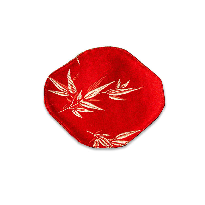 Sea Wave Bamboo Plum Blossom Brocade Tea Mat 48x22cm Zen Decor