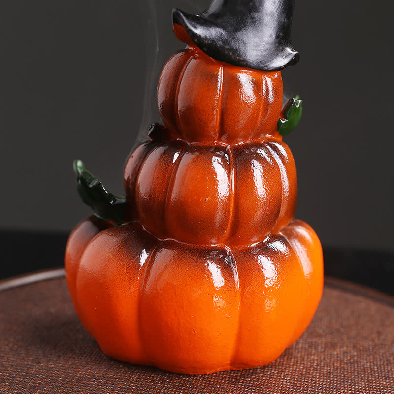 Halloween Pumpkin Resin Backflow Incense Burner Decor