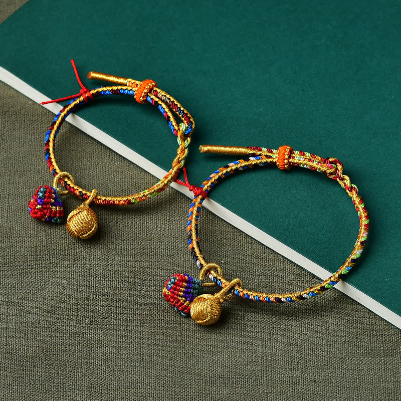 Unisex Colorful Red String Charm Bracelet for Luck & Protection