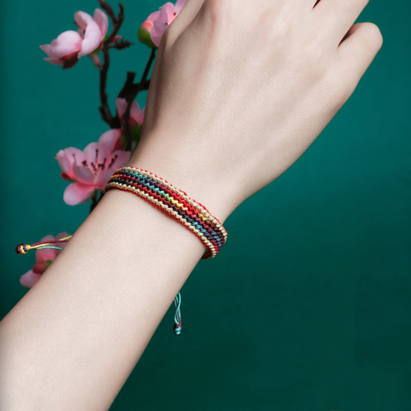 Handmade Multicolored Red String Bracelet for Protection & Luck