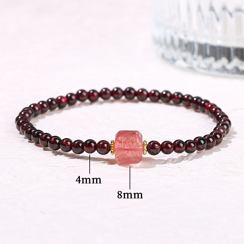 4mm Garnet Cinnabar PiXiu Protection Bracelet