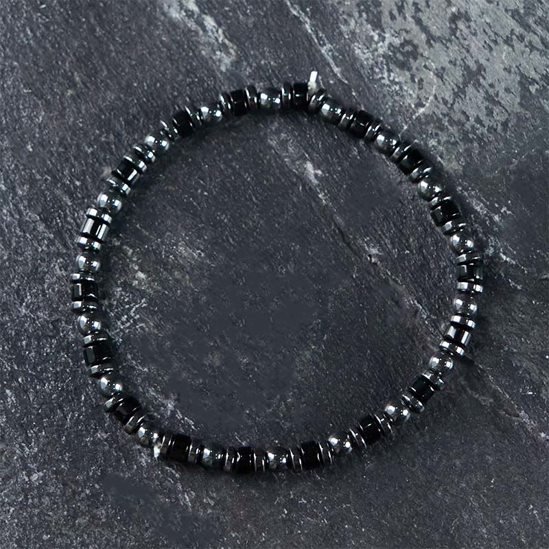4mm Hematite Spiritual Bracelet for Grounding & Focus