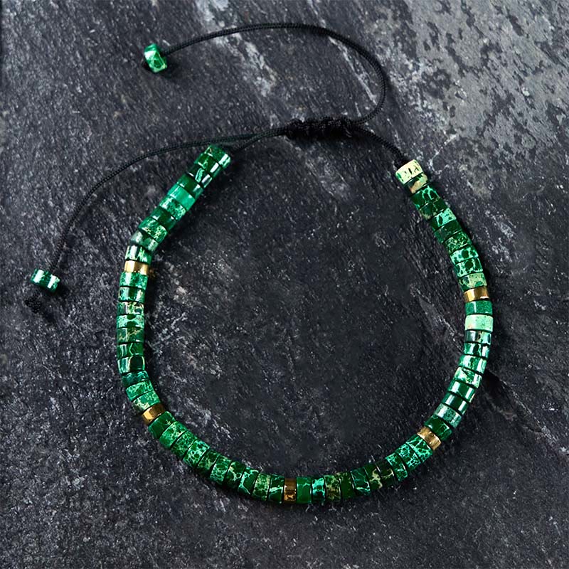 4mm Malachite Anti-Anxiety Bracelet for Emotional Balance