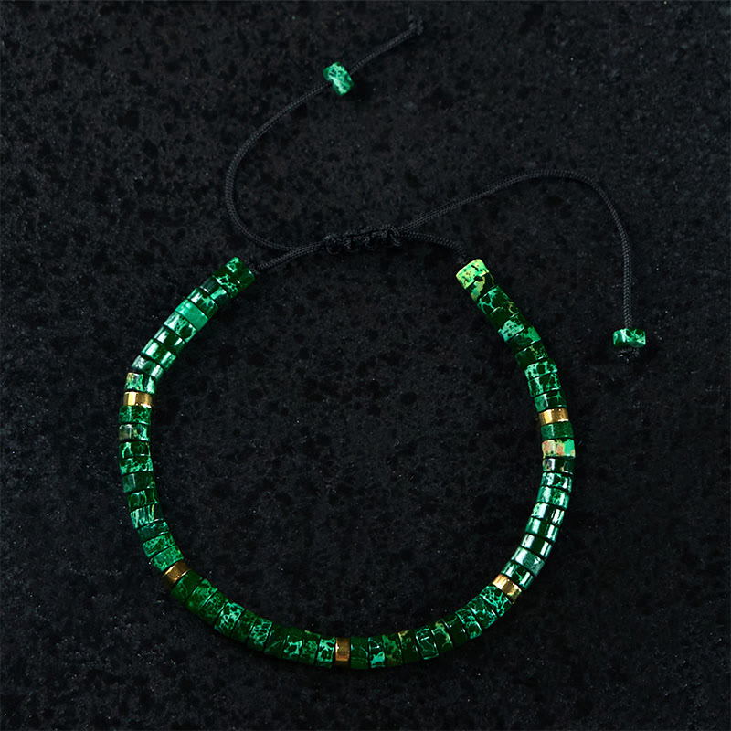 4mm Malachite Anti-Anxiety Bracelet for Emotional Balance