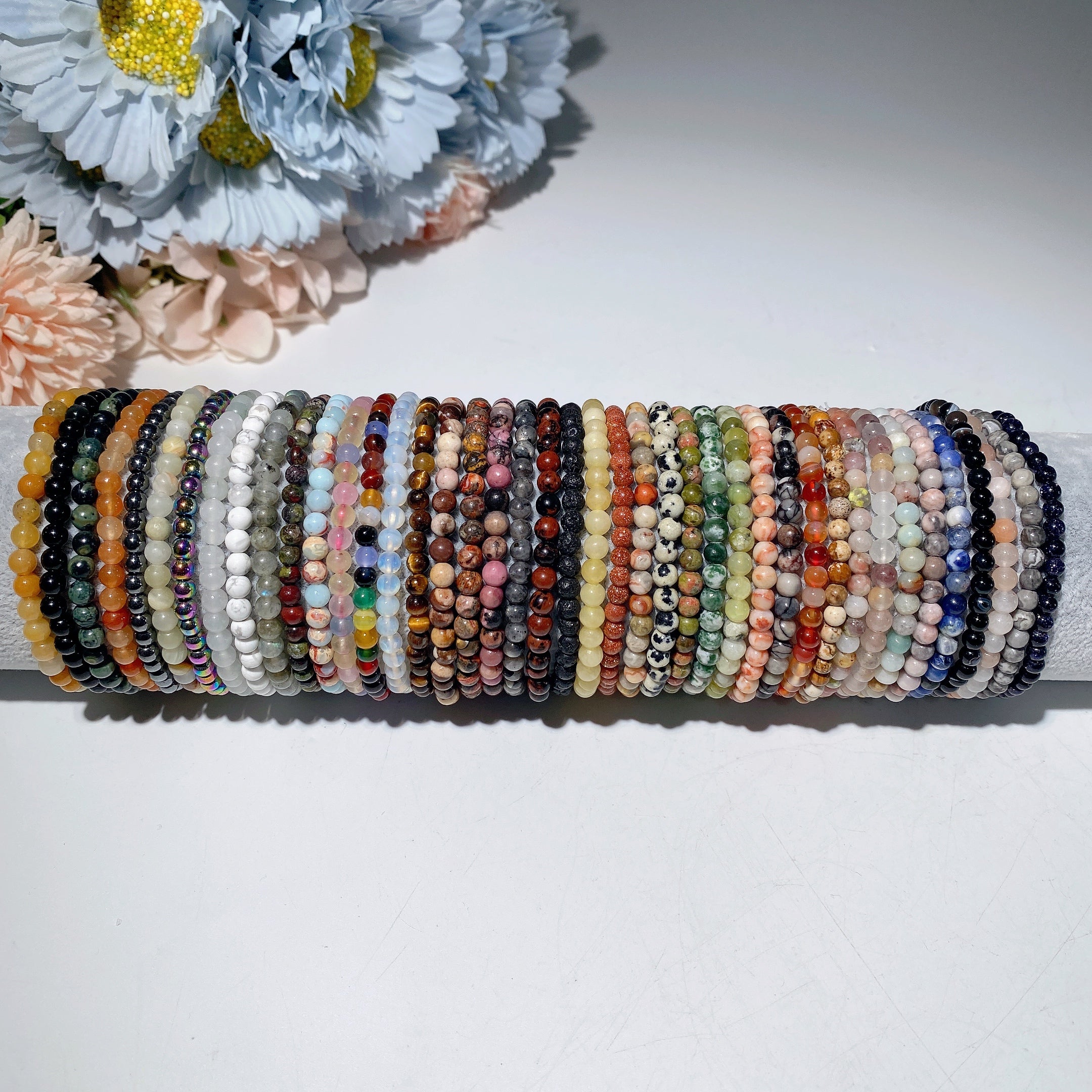 4mm Mixed Crystal Healing Bracelet for Spiritual Balance and Energy