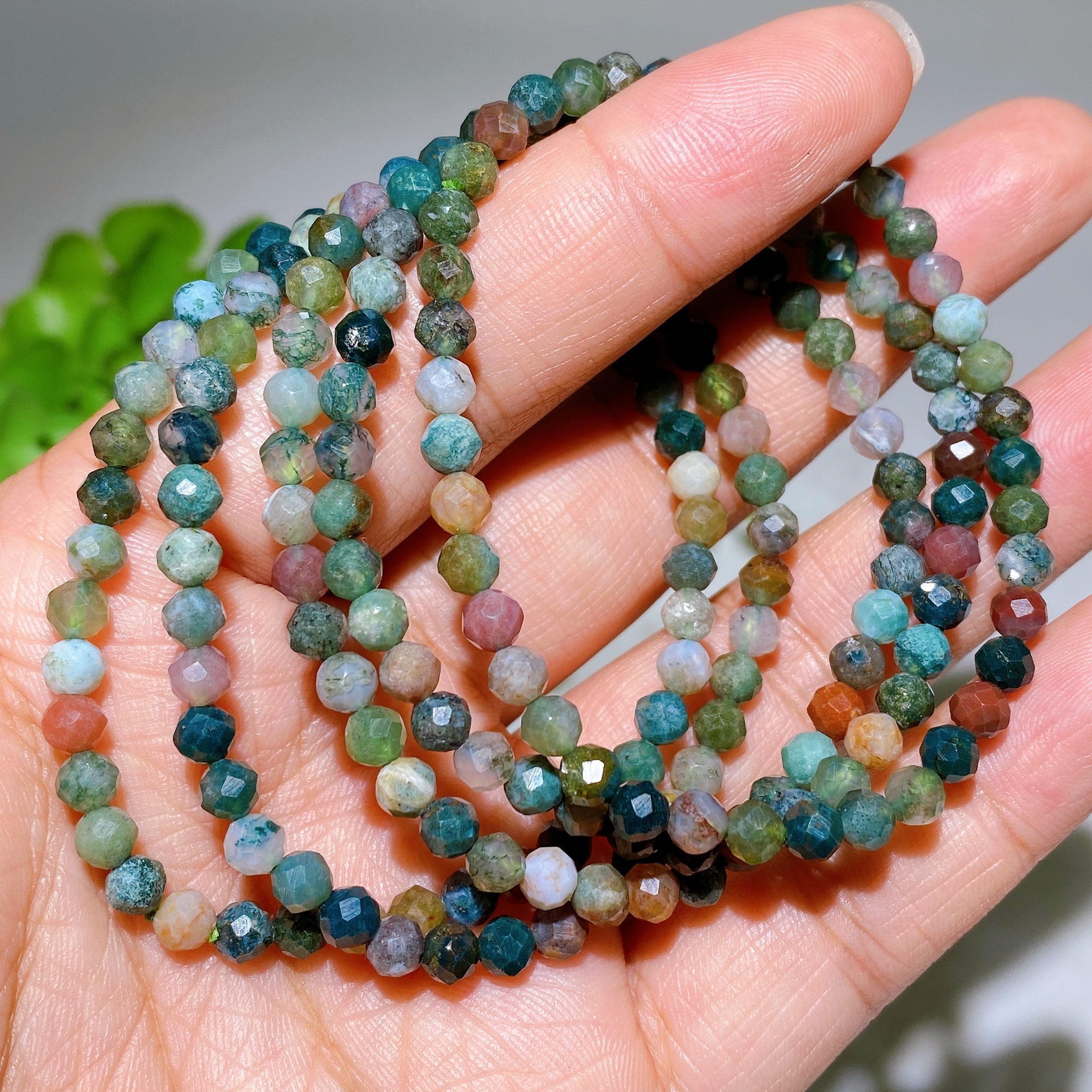 4mm Rose Quartz Faceted Crystal Healing Bracelet