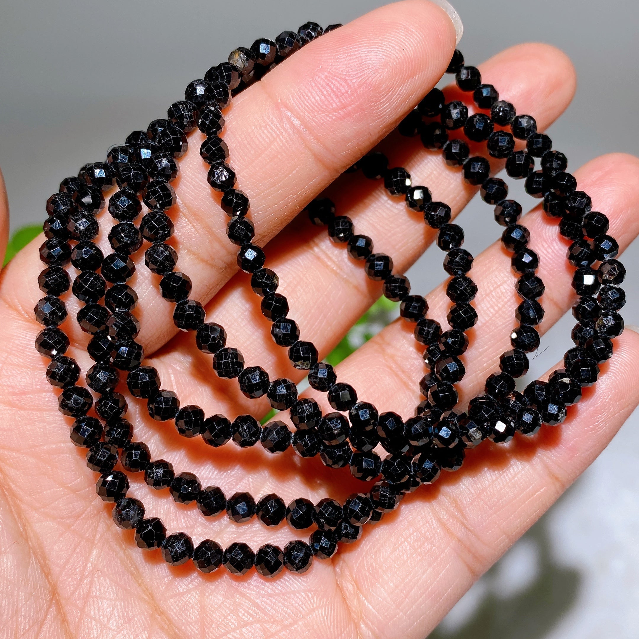 4mm Rose Quartz Faceted Crystal Healing Bracelet