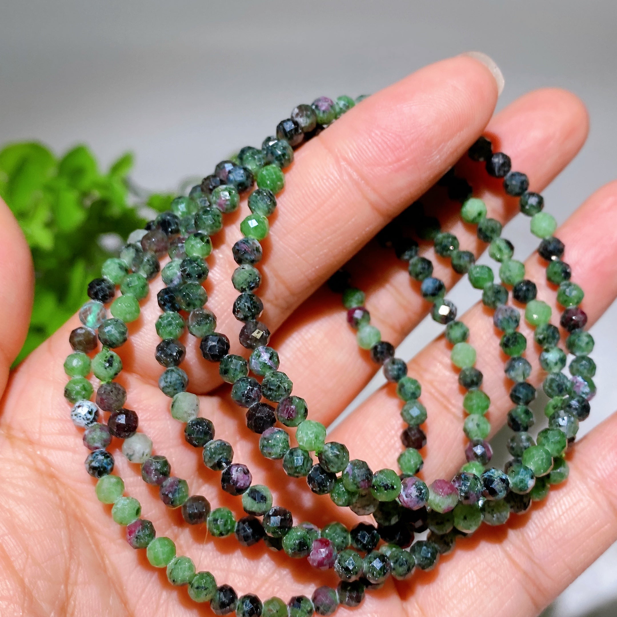 4mm Rose Quartz Faceted Crystal Healing Bracelet