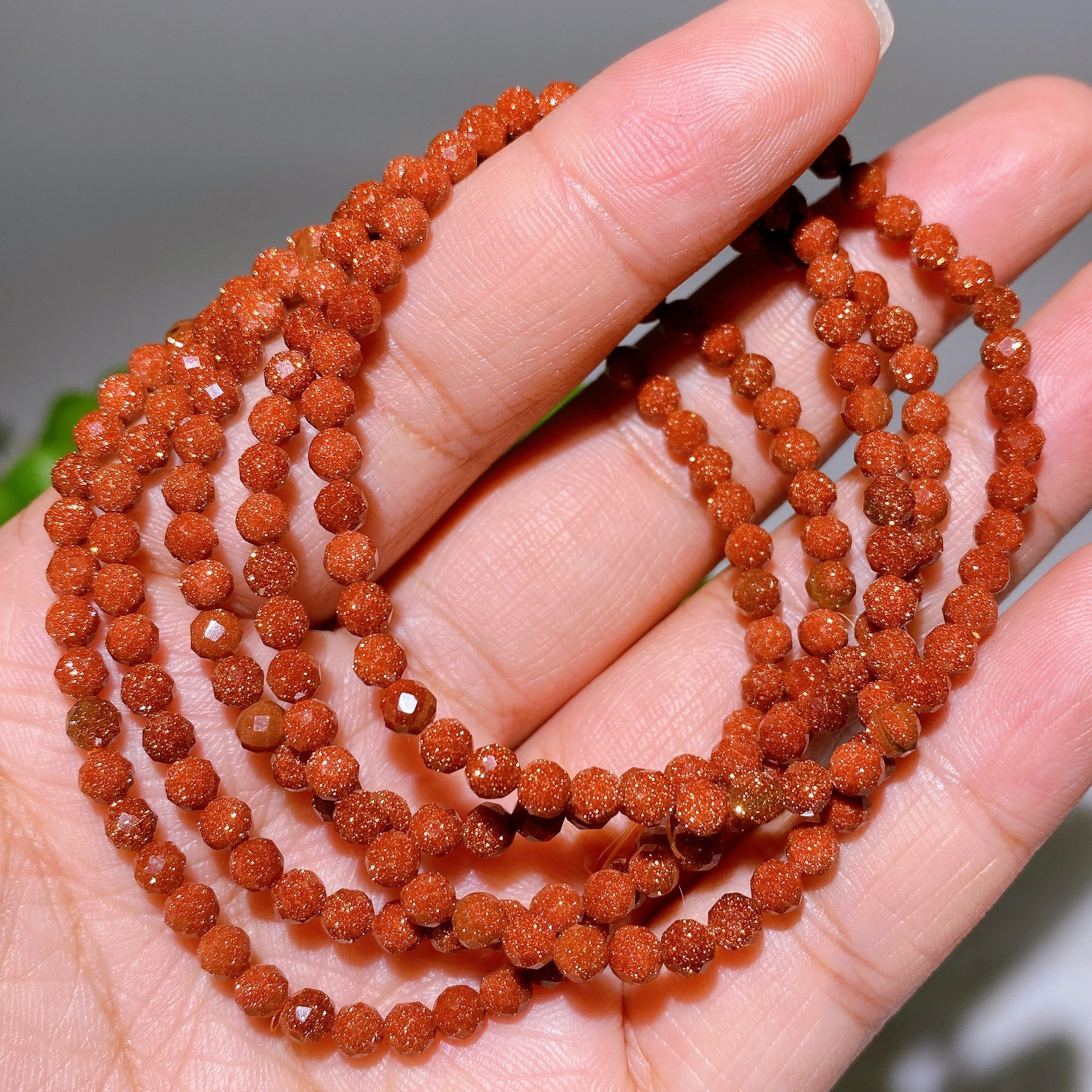 4mm Rose Quartz Faceted Crystal Healing Bracelet