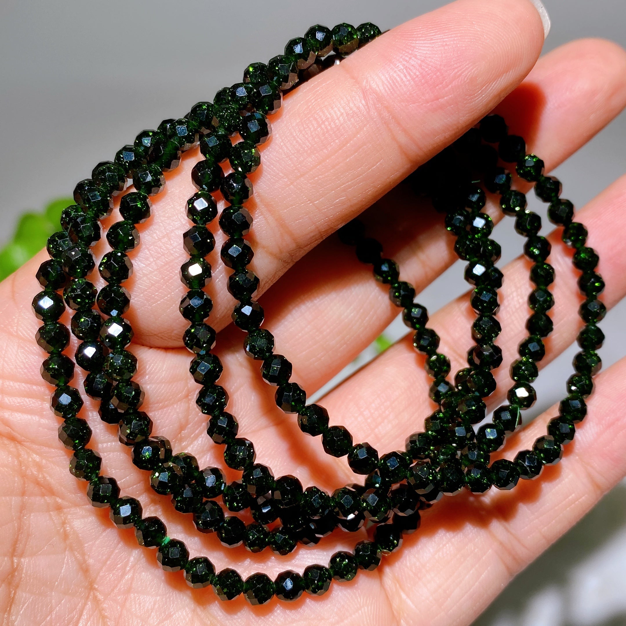 4mm Rose Quartz Faceted Crystal Healing Bracelet