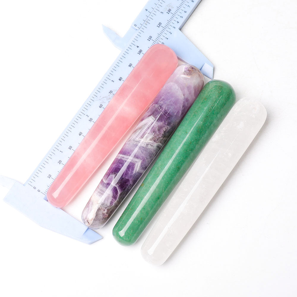 4pcs Natural Crystal Message Wand Set | 4 Inch Healing Wands