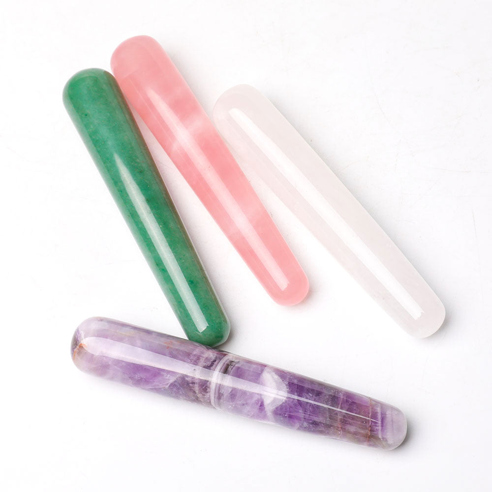 4pcs Natural Crystal Message Wand Set | 4 Inch Healing Wands