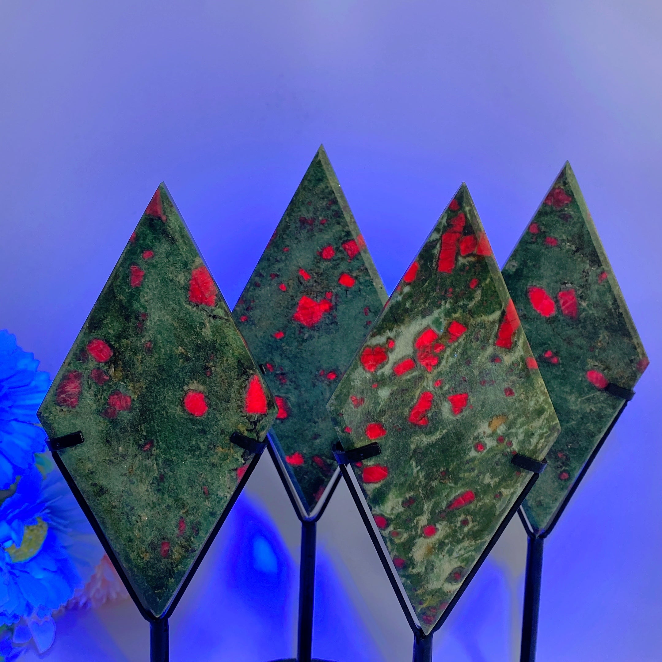 5.0" Ruby in Fuchsite Rhombus Crystal Slab for Healing