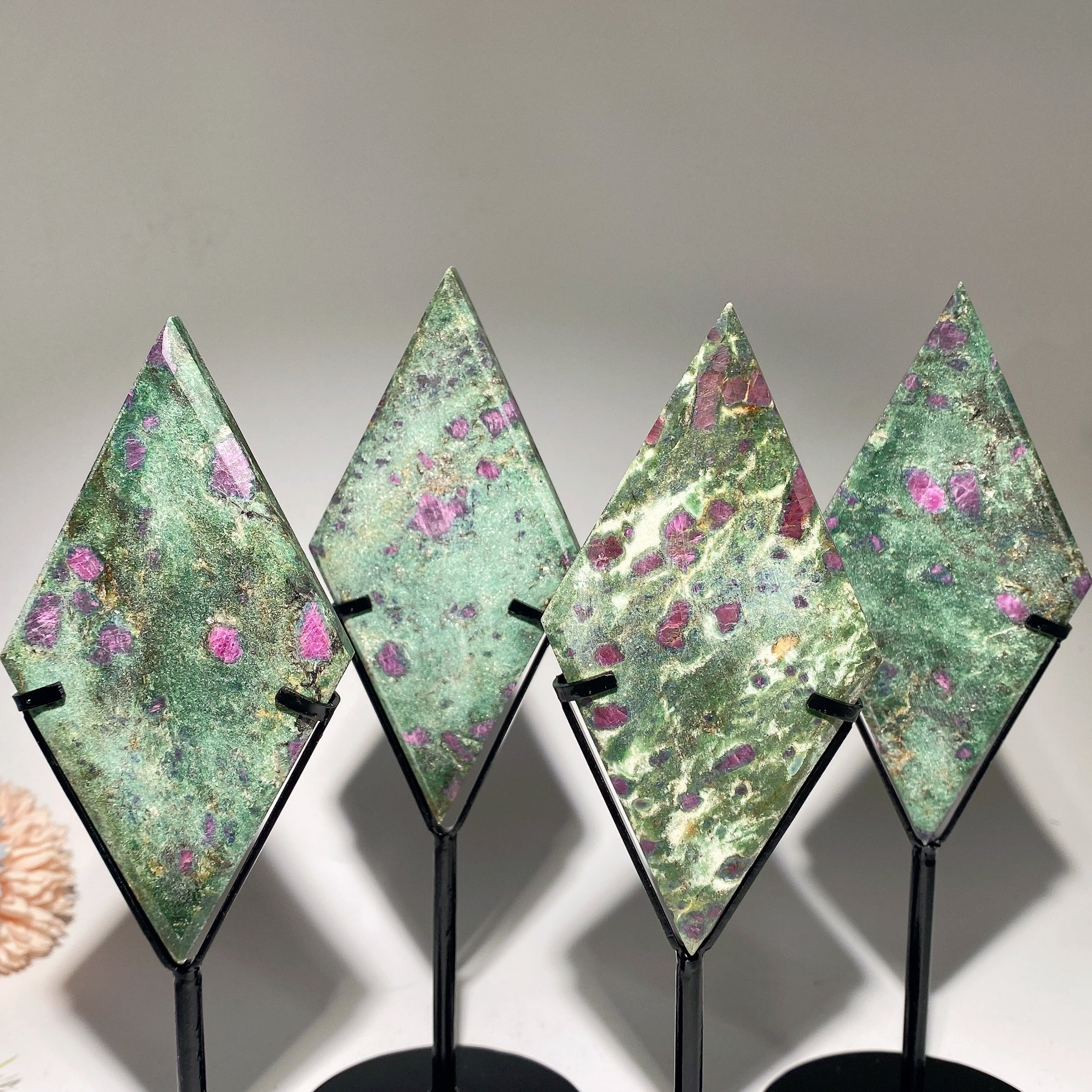 5.0" Ruby in Fuchsite Rhombus Crystal Slab for Healing
