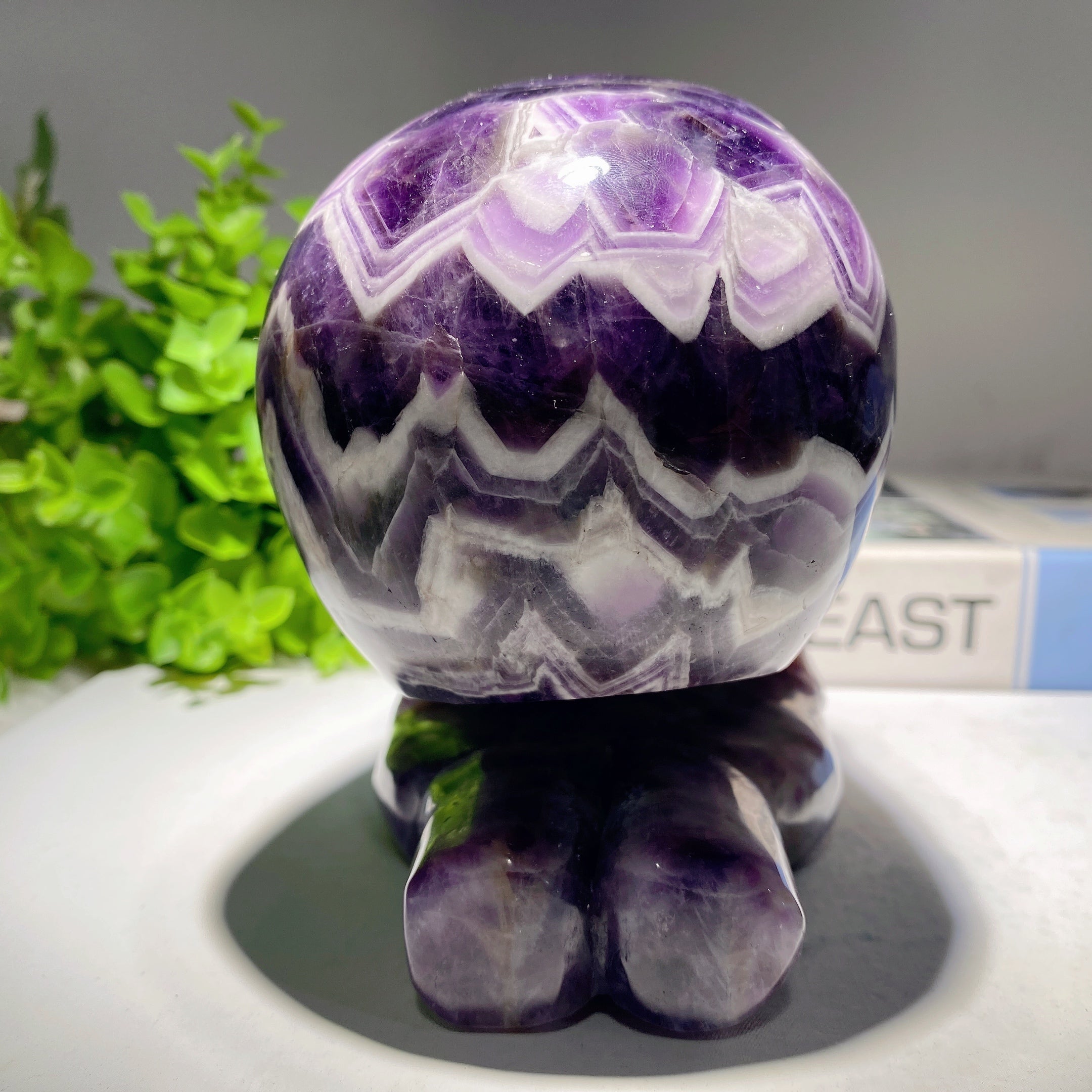 5.0" Unique Dream Amethyst Crystal Skull for Healing